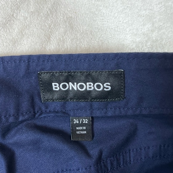 Bonobos Athletic Fit 34W 32L 5 Pocket Navy Jean Chino Slacks EUC - Picture 7 of 12
